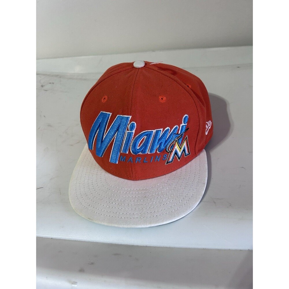 Miami Marlins New Era 9Fifty Cap MLB Orange White Strapback Hat